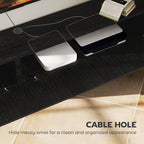 Fluted Flip-Down Doors Cable Hole Black
