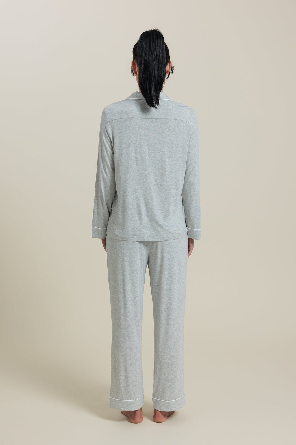 Sleepwear Set <br/>Bamboo Button-Up Cropped Pajama Set