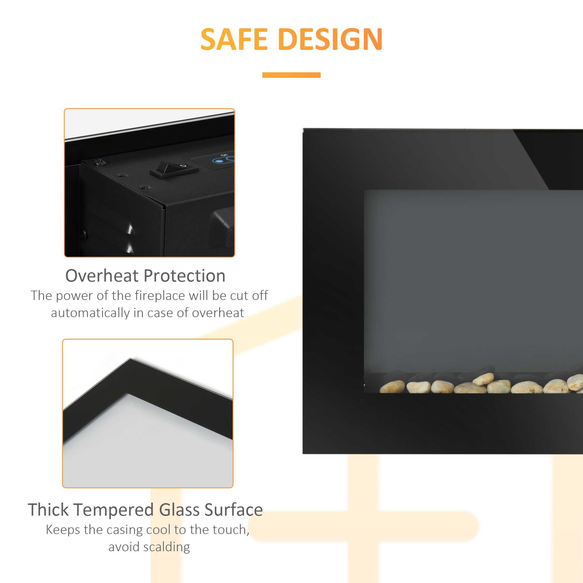 wall-mounted electric fireplace