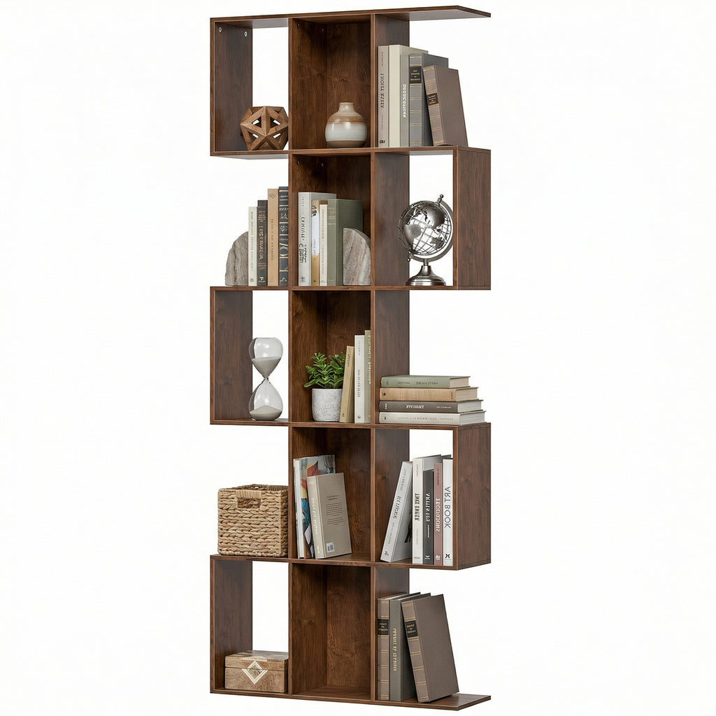 Ari bookcase in Brown wood grain