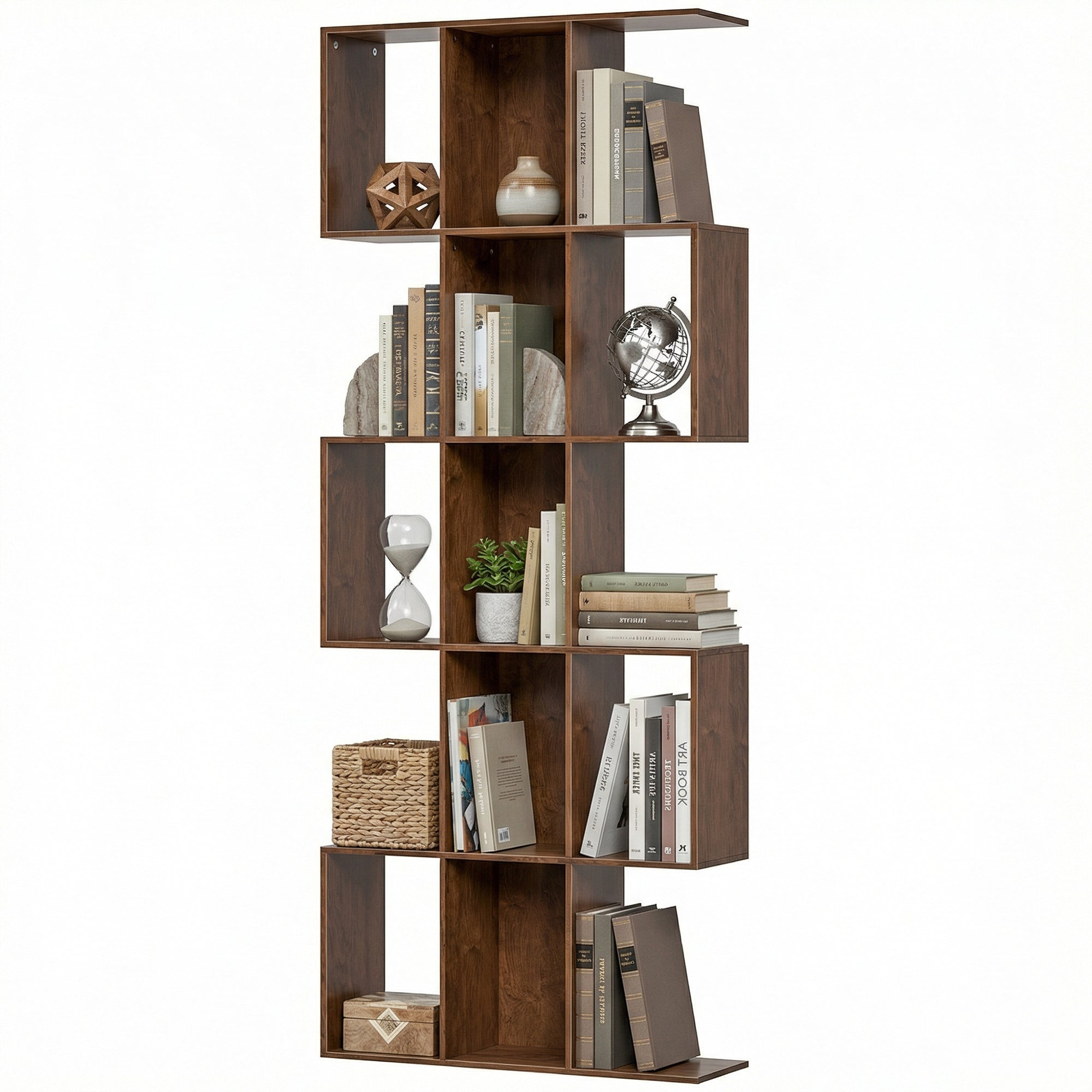 Ari bookcase in Brown wood grain