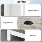 Accent Table Storage Cabinet with 3 Drawers Wooden Bedside Table Night Stand, Home Furniture