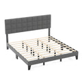 Fabric bed frame with upholstered material in Queen size