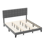 Fabric bed frame with upholstered material in Queen size