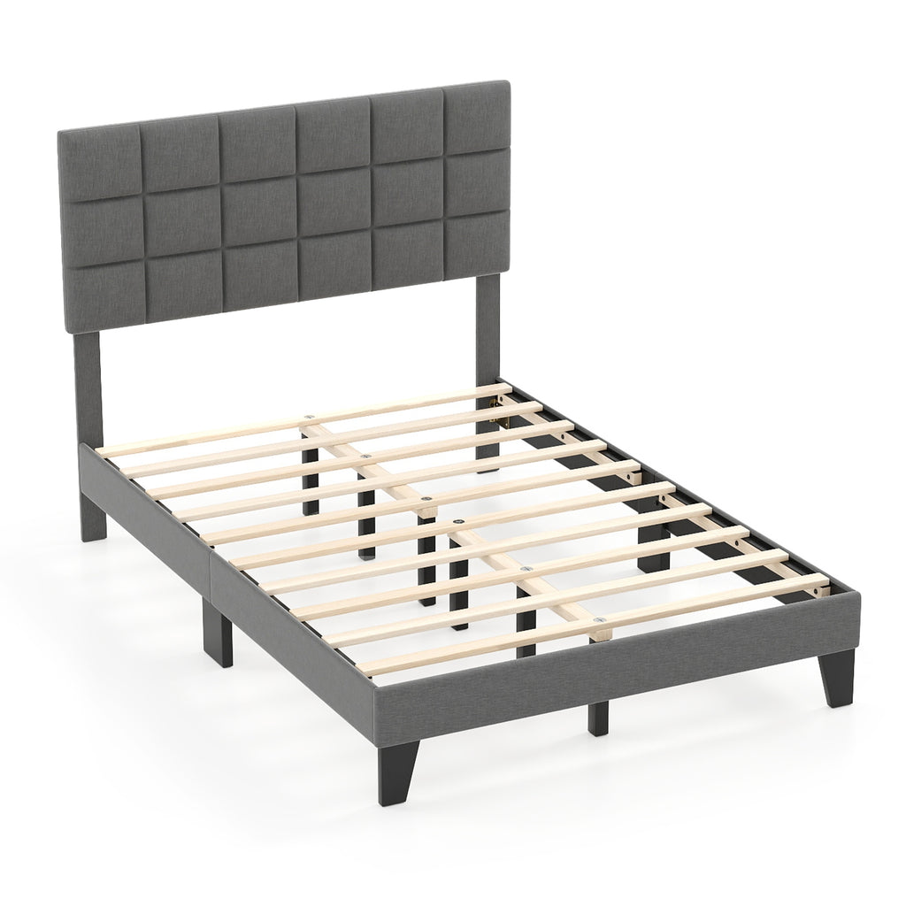 Fabric bed frame with upholstered material in full size