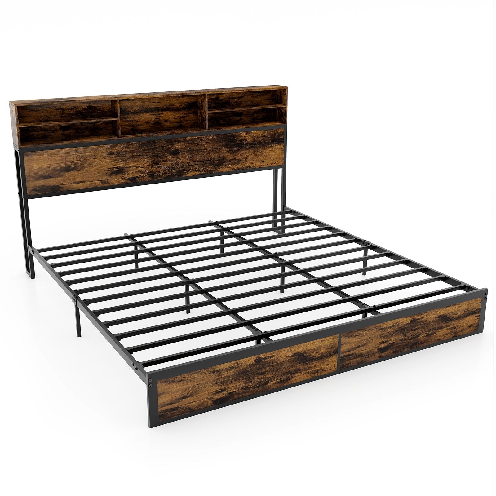 Simple platform king bed frame