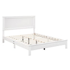 Kelsey Queen solid wood bed frame with platform slats White