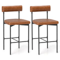 Paige modern counter height stools in Brown