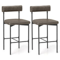 Paige modern counter height stools in grey