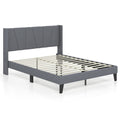 Kylin queen zise bed frame in grey fabric colour