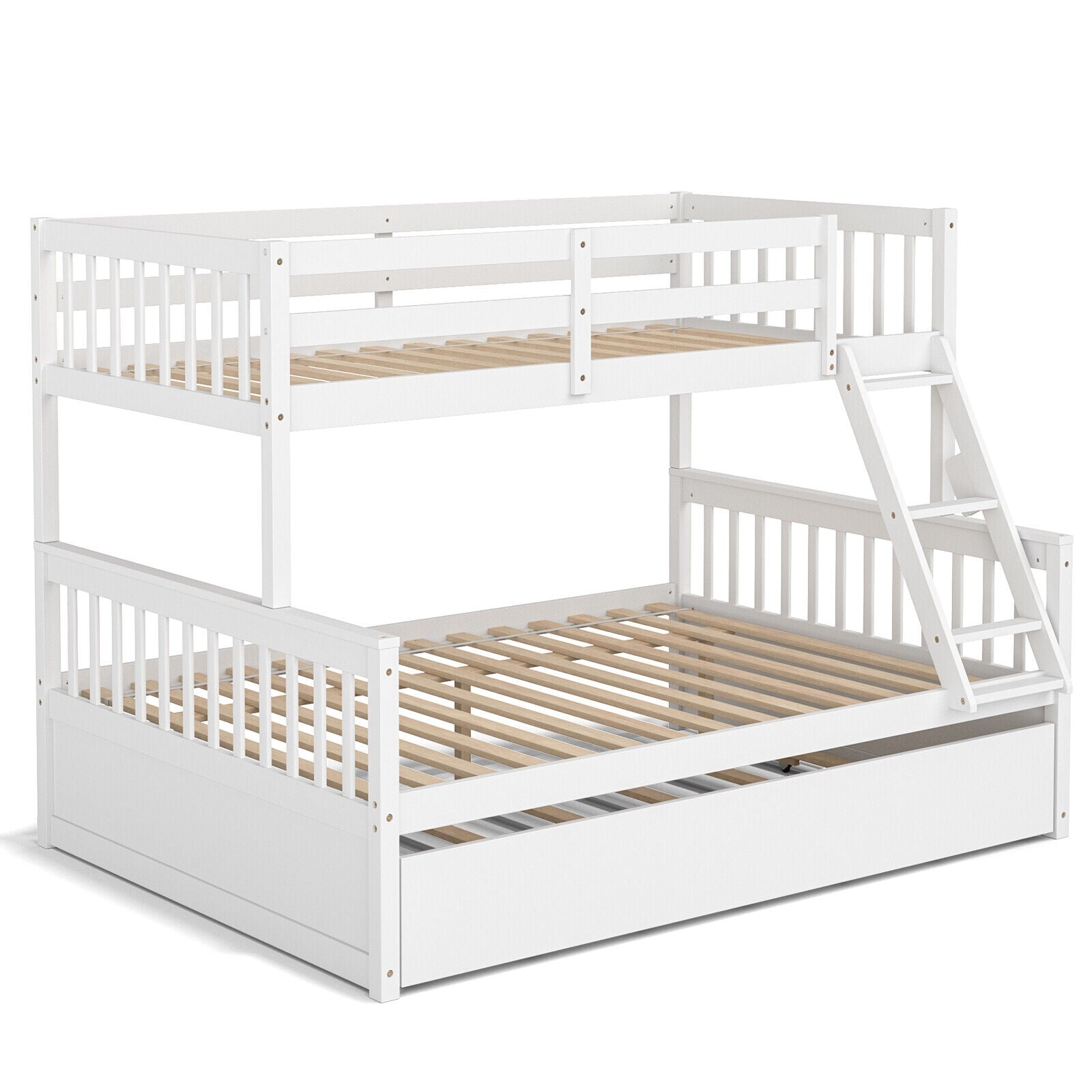 twin over full bunk bed with trundle feature
