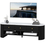 Colby TV Stand Modern TV Table with Marble-Effect Top