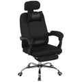 Brady Ergonomic Executive High Back Office Chair with Footrest and Lumbar Support-Black