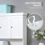 Denver 71" Kitchen Pantry Buffet with Hutch Storage Cabinet Microwave Oven Stand with Drawer, White, Oak