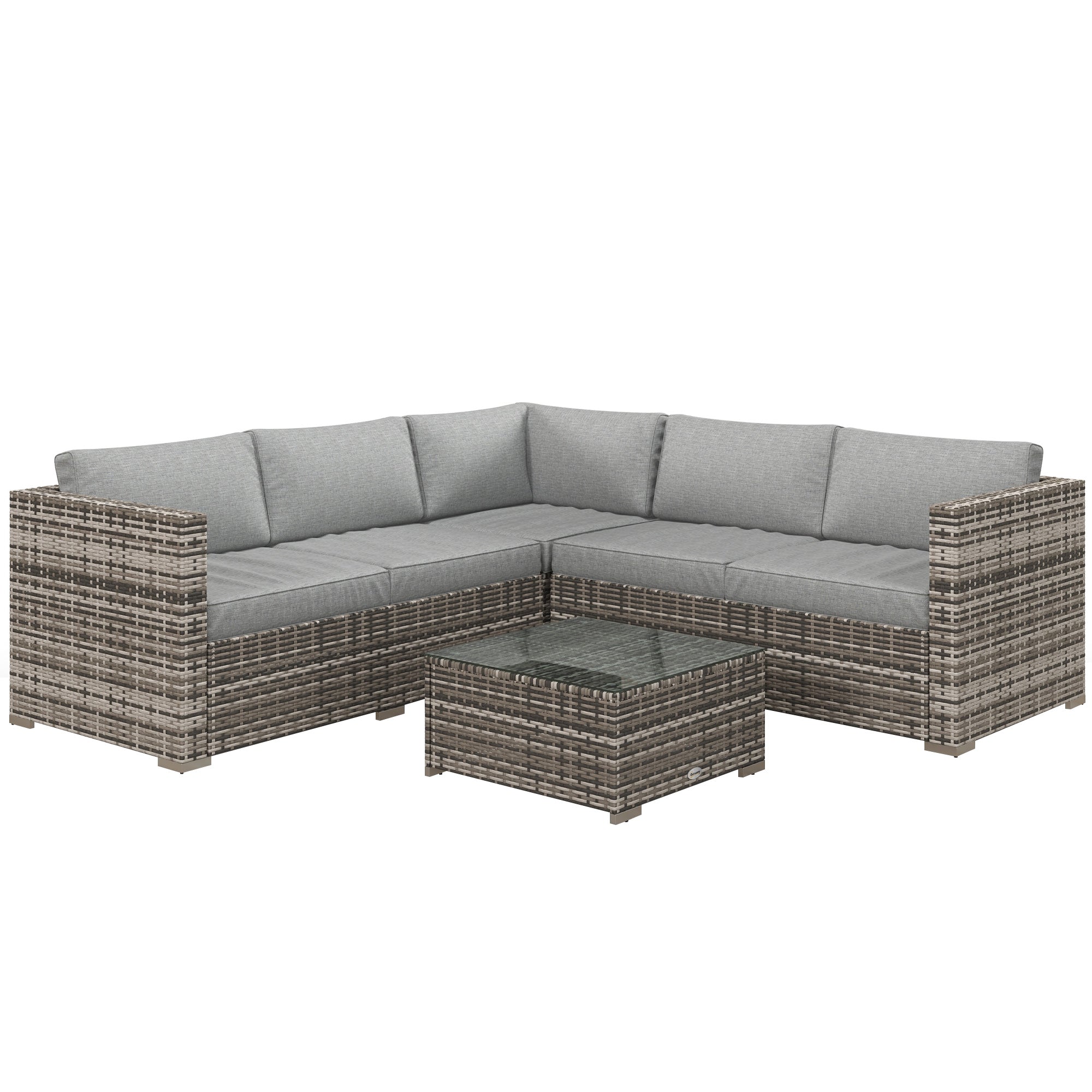 Brooke patio set for outdoor in Grey