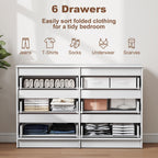 River 6 Drawer Dresser for Bedroom,