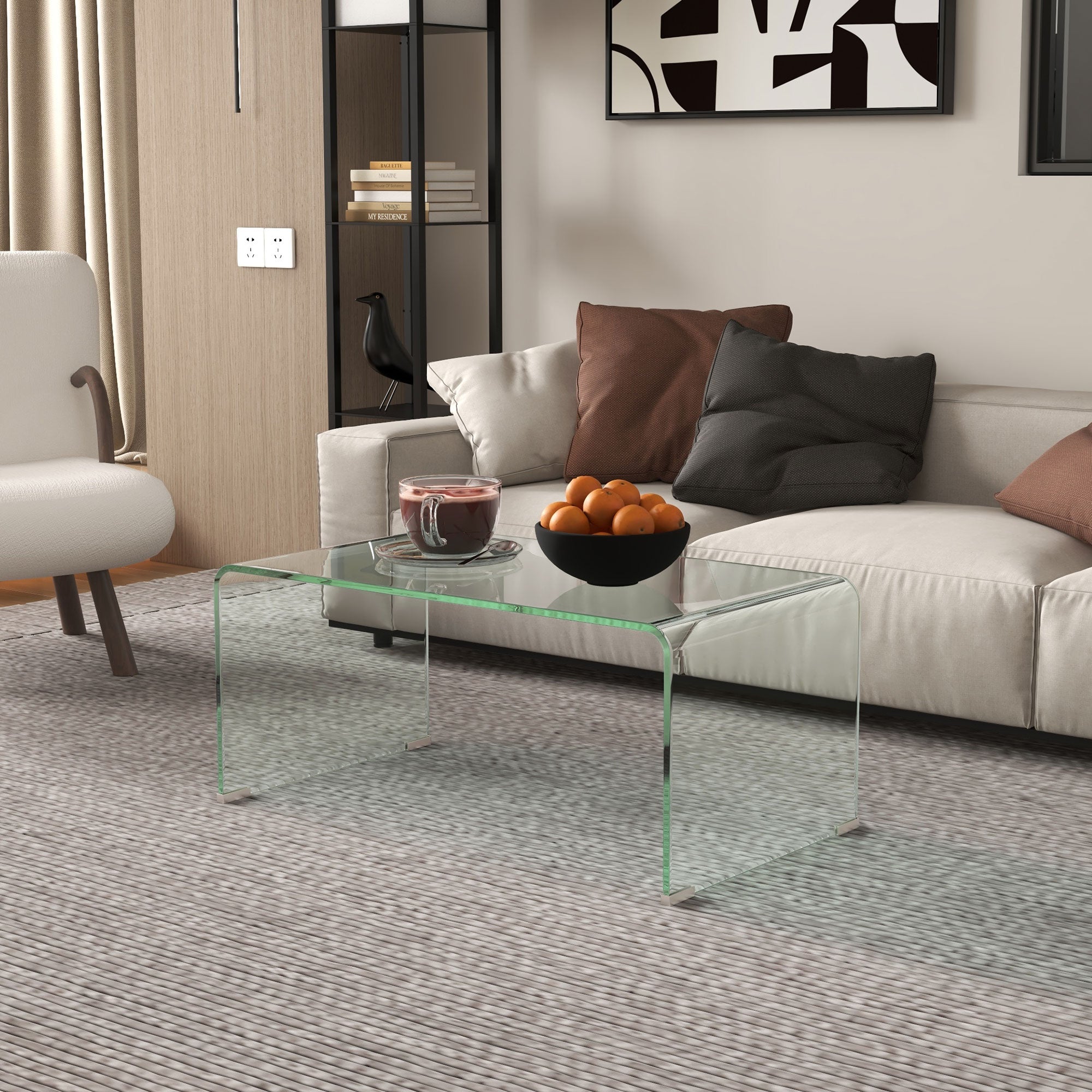 Sage Glass Coffee Table