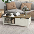 Lowen Industrial Coffee Table Side End Table with Drawer