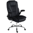 Hayden Executive Office Chair, Desk Chair with Flip-up Armrest, Diamond Fabric Computer Chair Office, Black