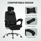 Brady Ergonomic Executive High Back Office Chair with Footrest, Lumbar Support, Black