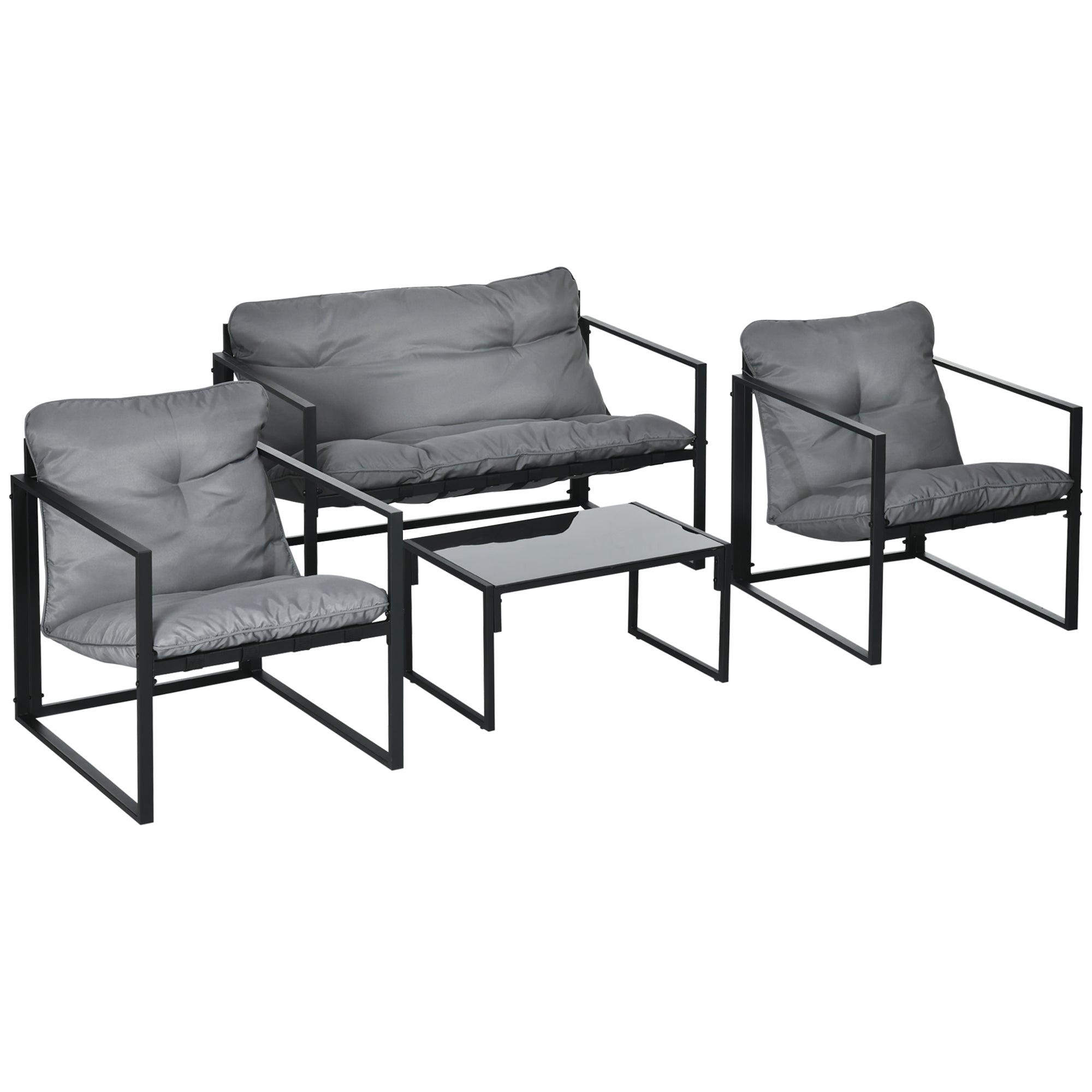 Patio conversation set grey