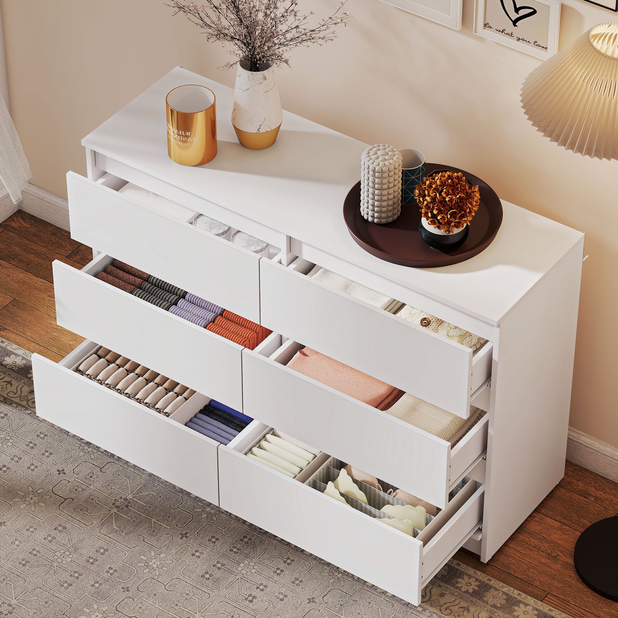 River 6 Drawer Dresser for Bedroom,