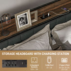 Robin Full Size Bed Frame with Charging Station