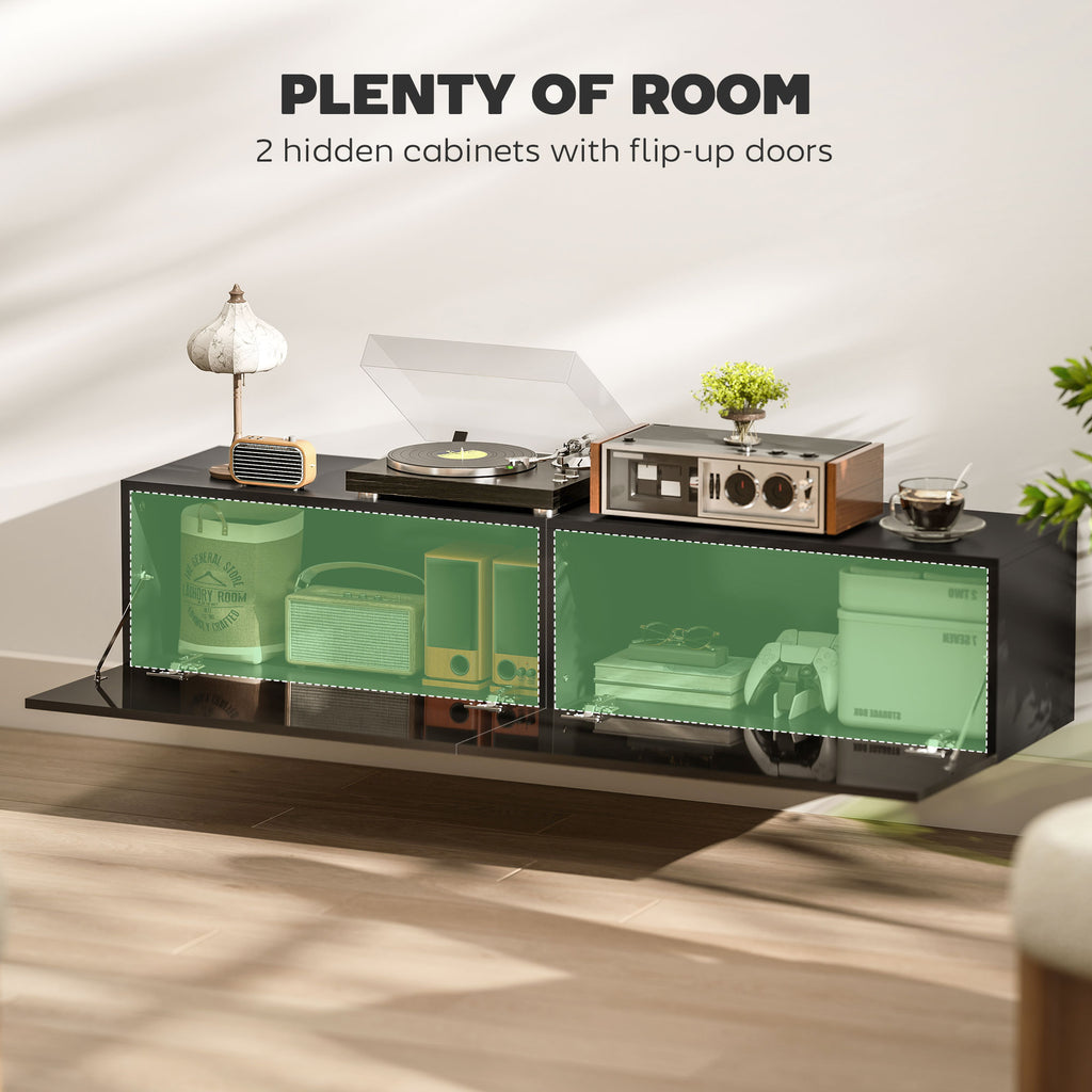 Hunter Floating TV Stand with Storage Cupboards