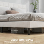 Harper King Size Bed Frame with Upholstered Headboard