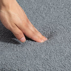 Cruz 4 Pieces Kitchen Chairs, Modern Dining Chairs w/ Berber Fleece Upholstery and Steel Legs for Living Room, Grey