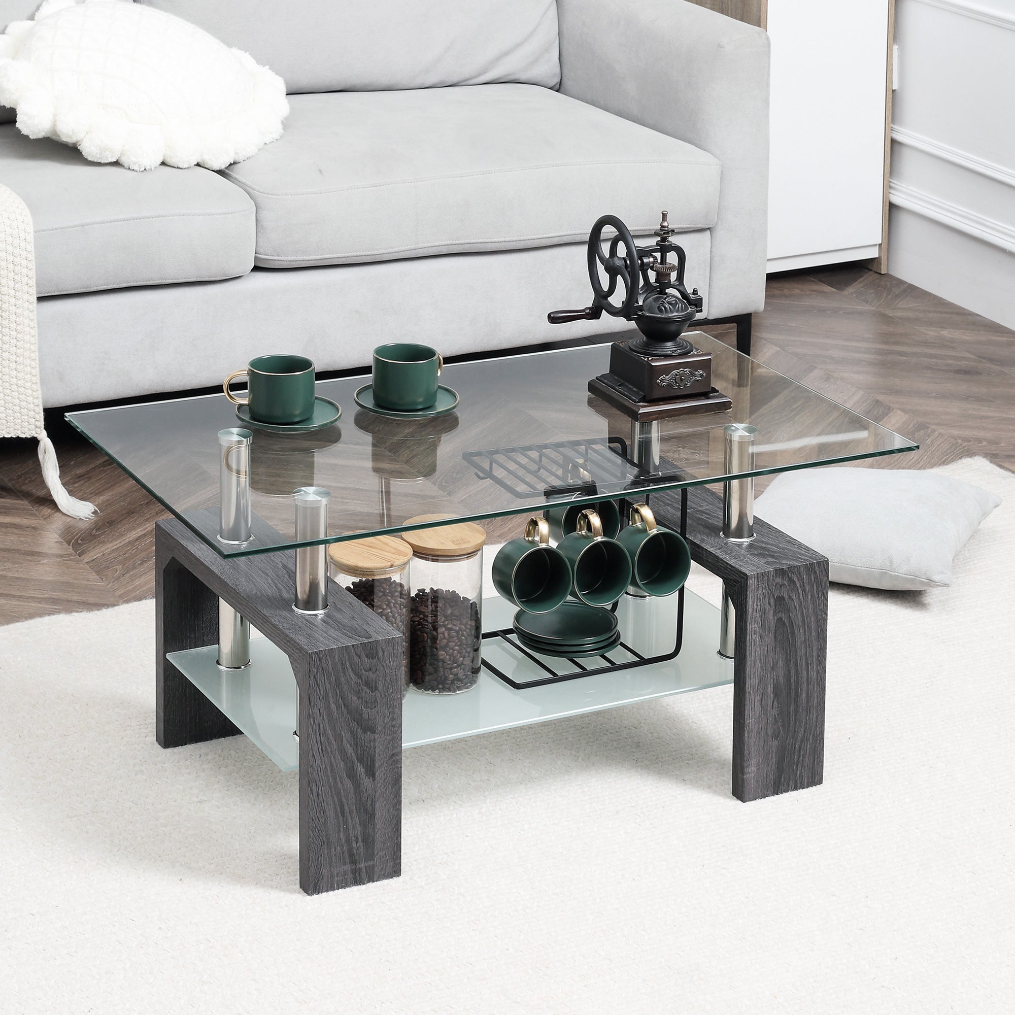 Sutton Rectangle Glass Coffee Table