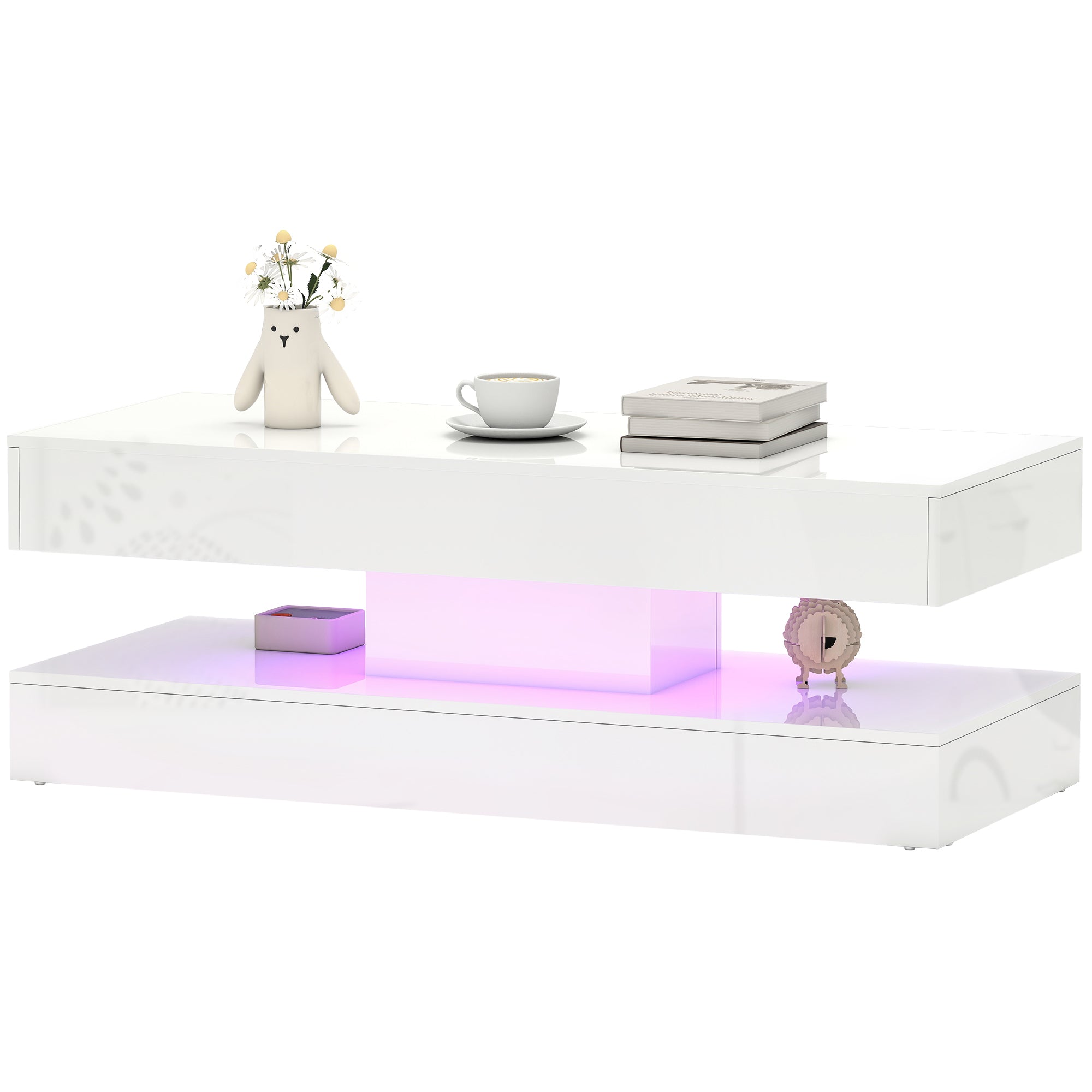 Modern coffee table in white