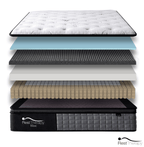 12 Inch Bliss Bamboo Hybrid Pocket Coil Mattress with Cool Gel Memory Foam - Available in 3 Sizes