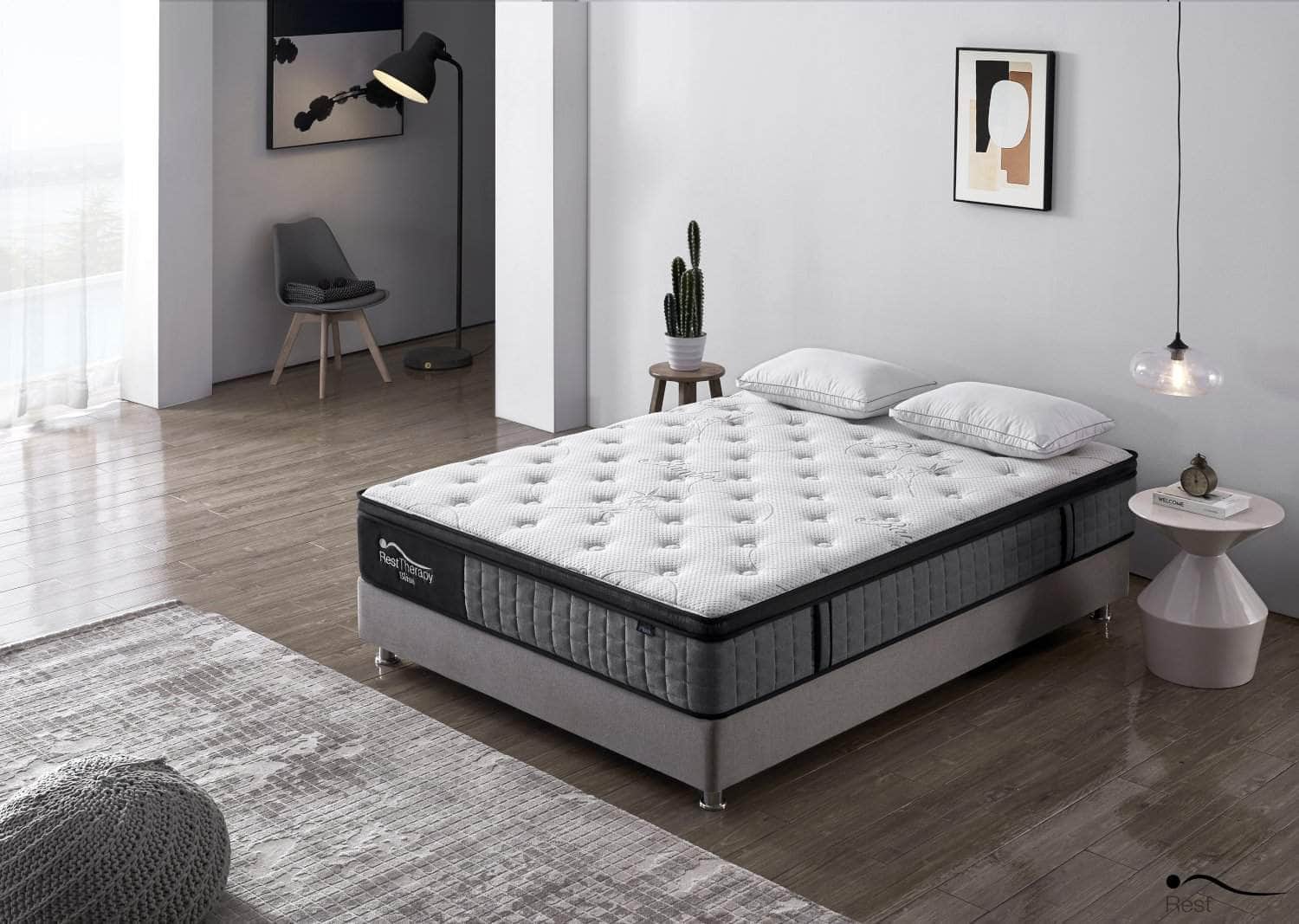 12 Inch Bliss Bamboo Hybrid Pocket Coil Mattress with Cool Gel Memory Foam - Available in 3 Sizes