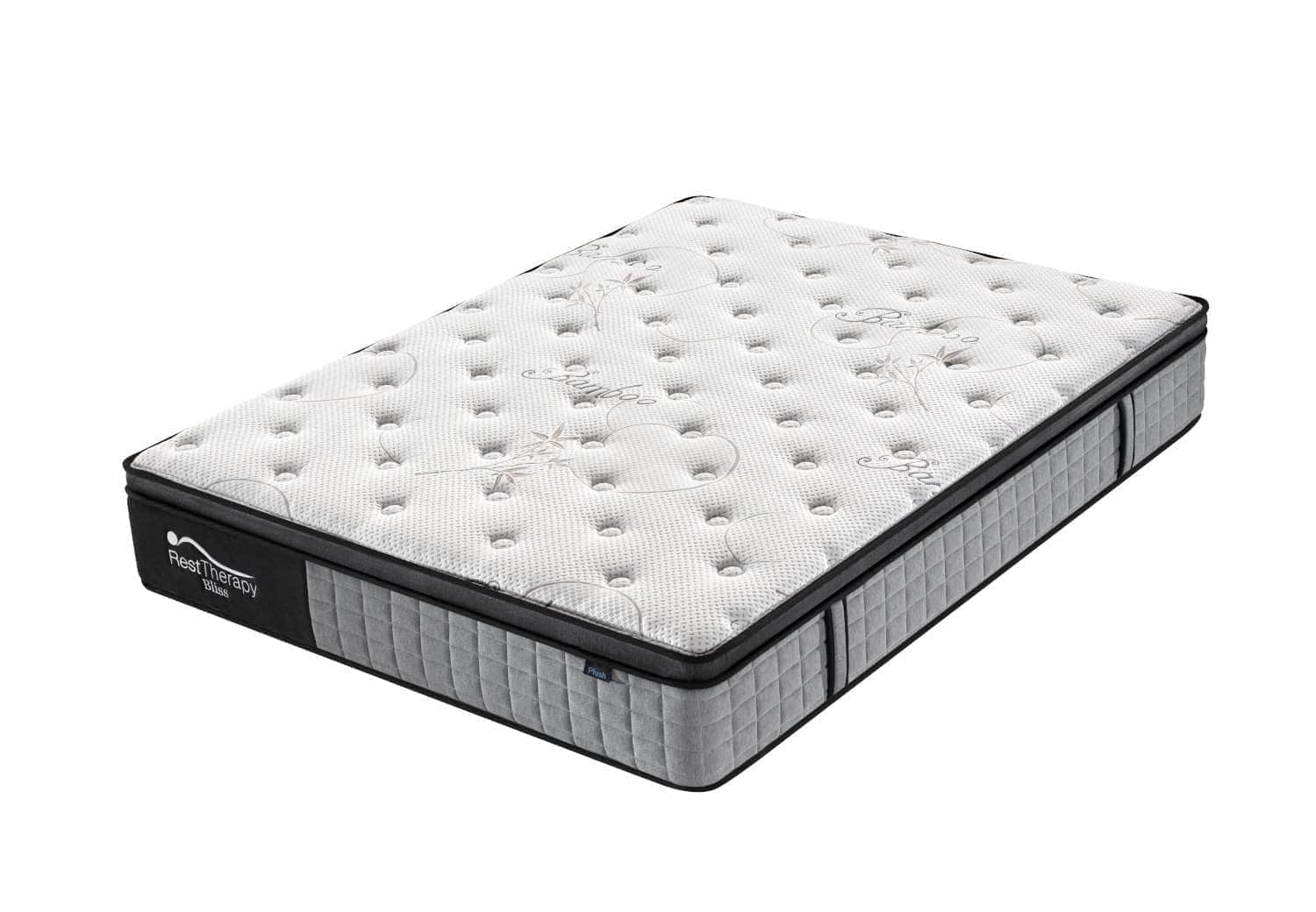 12 Inch Bliss Bamboo Hybrid Pocket Coil Mattress with Cool Gel Memory Foam - Available in 3 Sizes