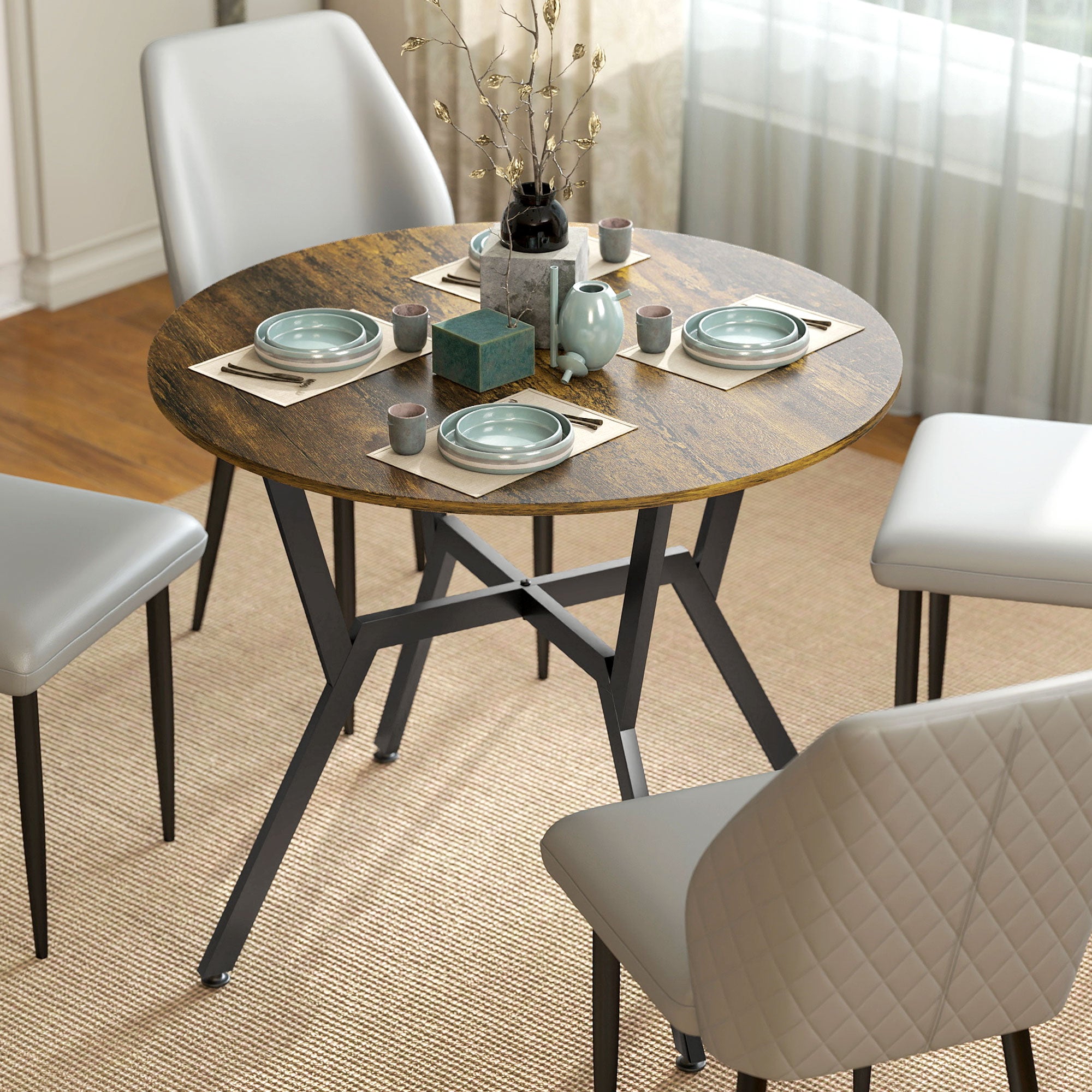 Round Dining Table, Modern Dining Room