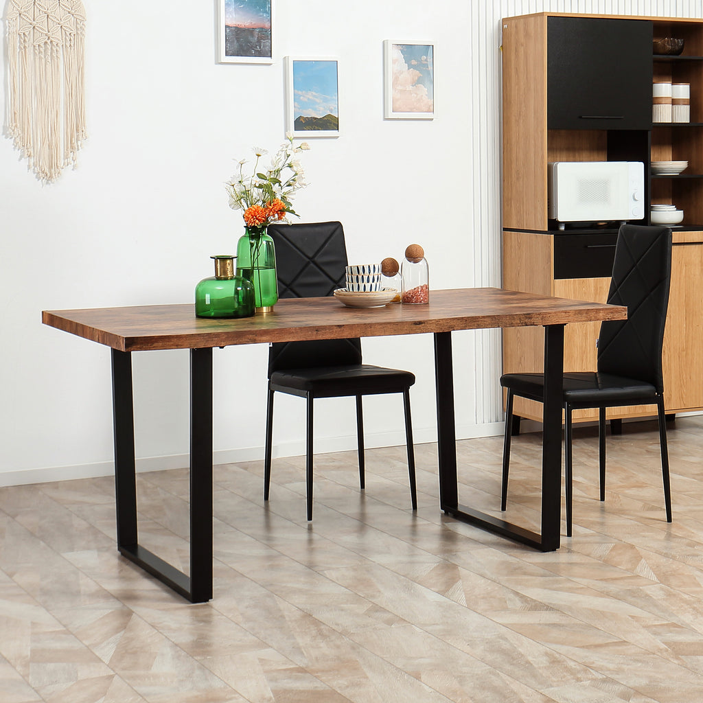 Wave-edged Tabletop and Steel Legs