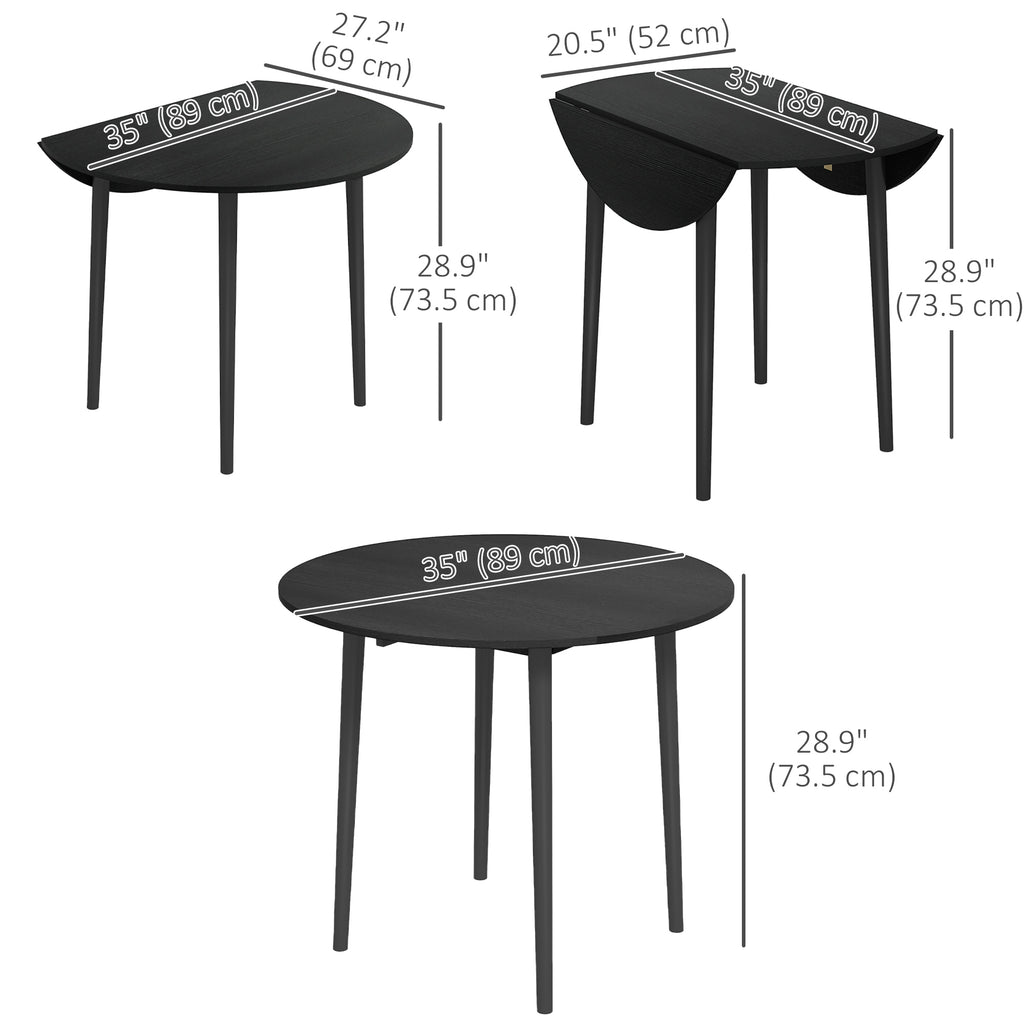 Round Drop Leaf Kitchen Table