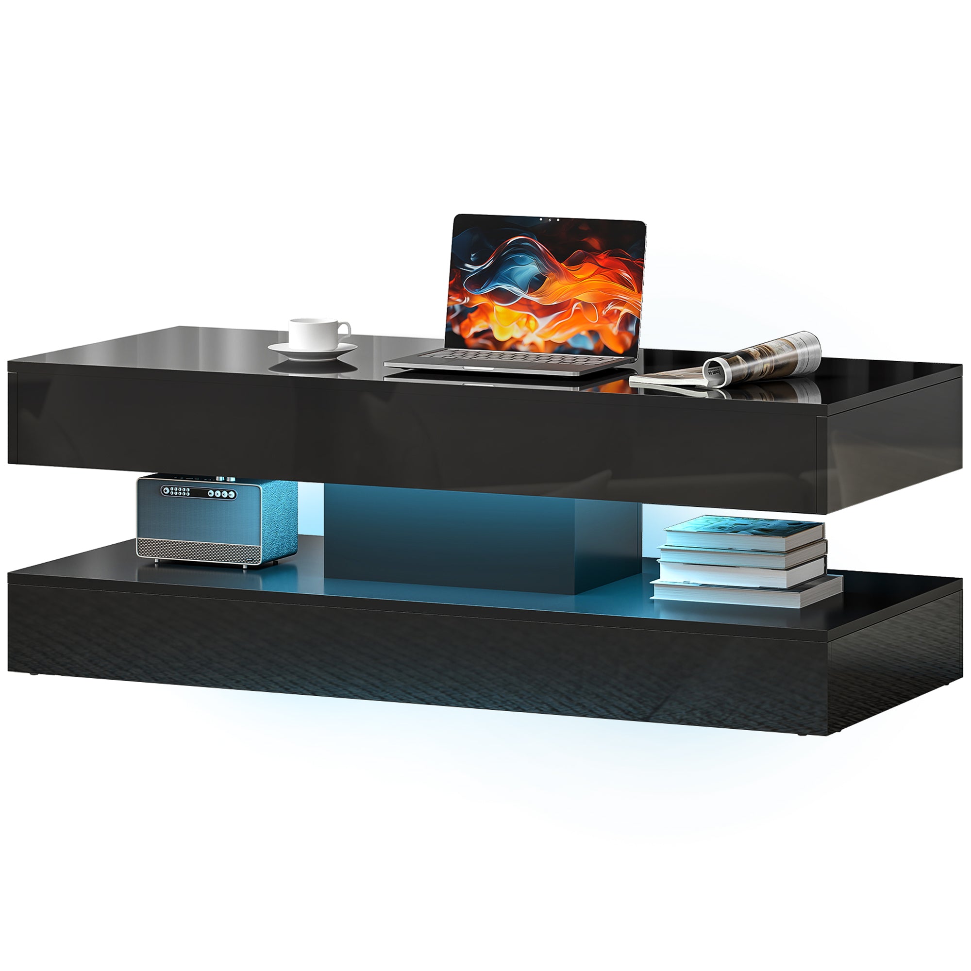 Erin High gloss coffee table black