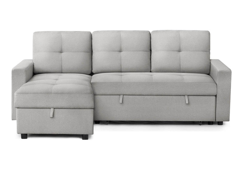 Vance 89.5" Wide Sleeper Sectional Sofa Bed with Reversible Storage Chaise -Available in 2 Colours
