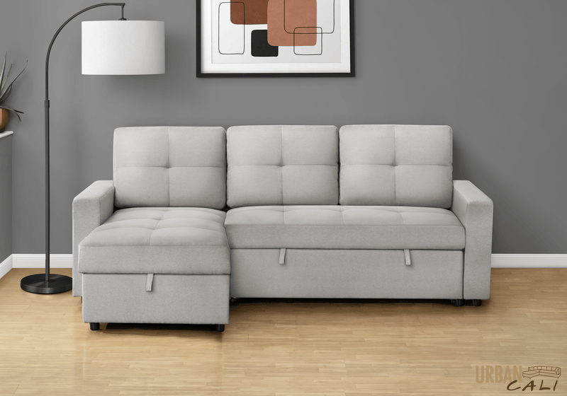 Vance 89.5" Wide Sleeper Sectional Sofa Bed with Reversible Storage Chaise -Available in 2 Colours