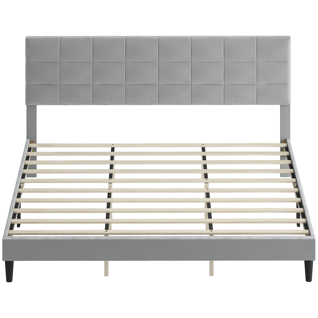  Bed Frame with Upholstered Headboard