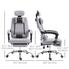 Brady Ergonomic Executive High Back Office Chair with Footrest,Lumbar Support,Grey