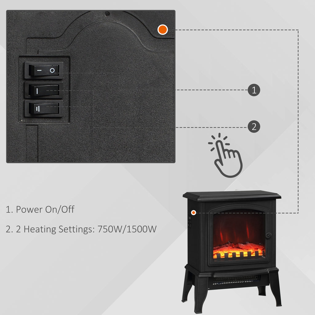 Clover Electric Fireplace Heater Freestanding Fireplace Stove 
