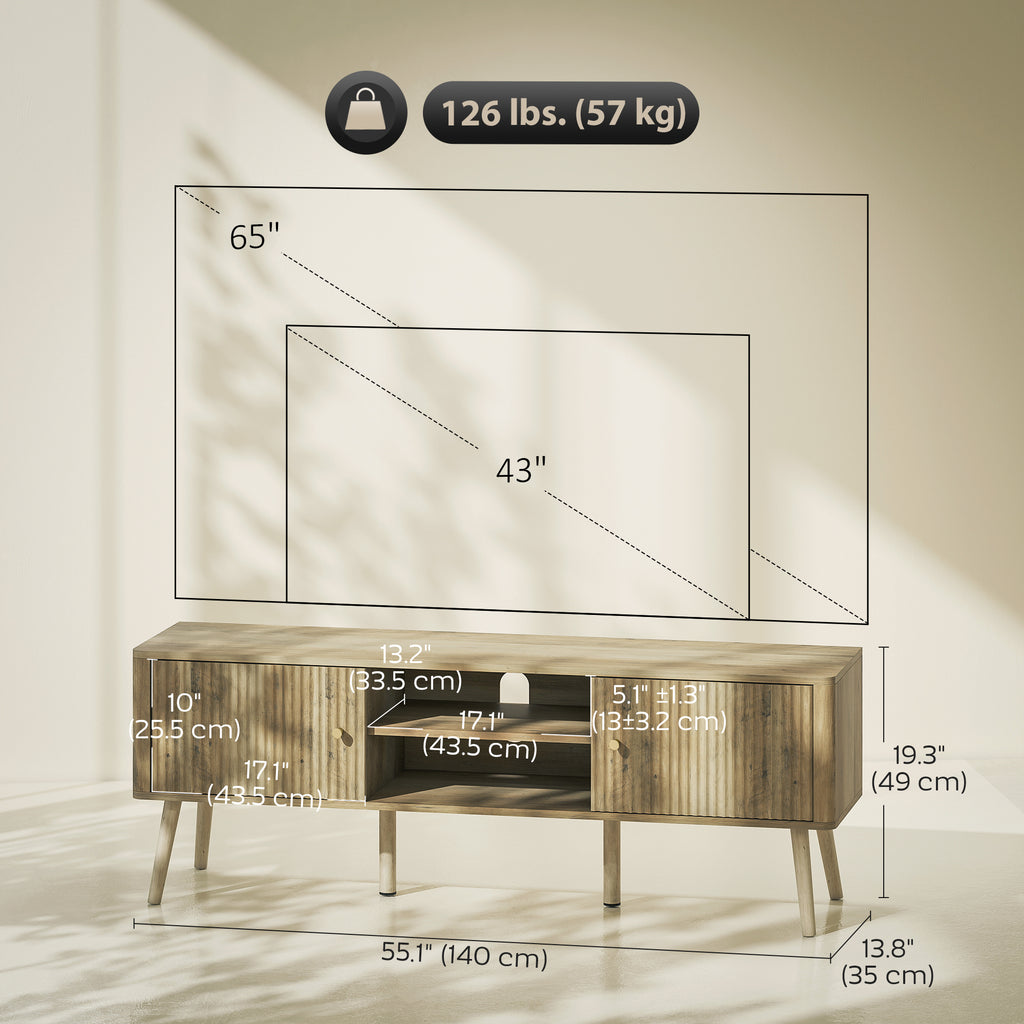 Birch TV Stand for 65 Inch Television