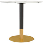 Modern Dining Room Table with Faux Marble Top