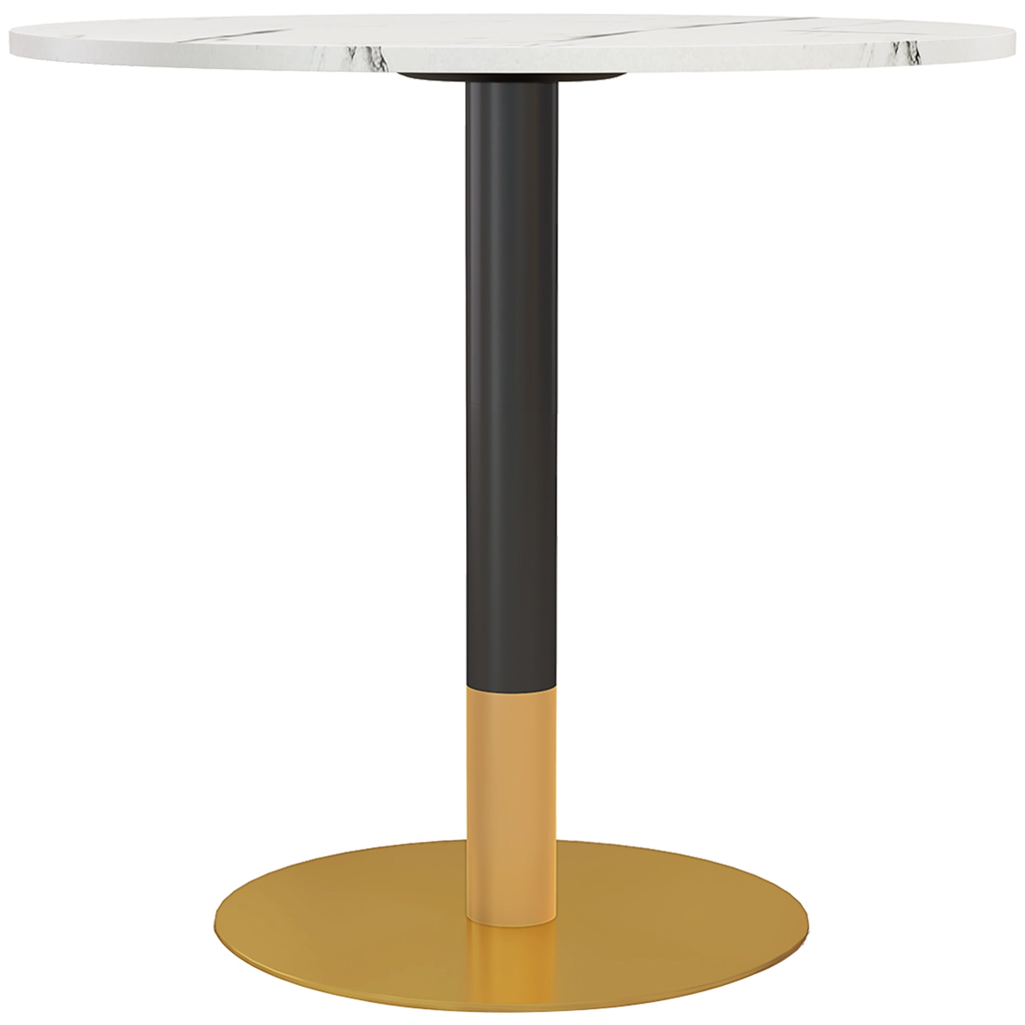 Modern Dining Room Table with Faux Marble Top