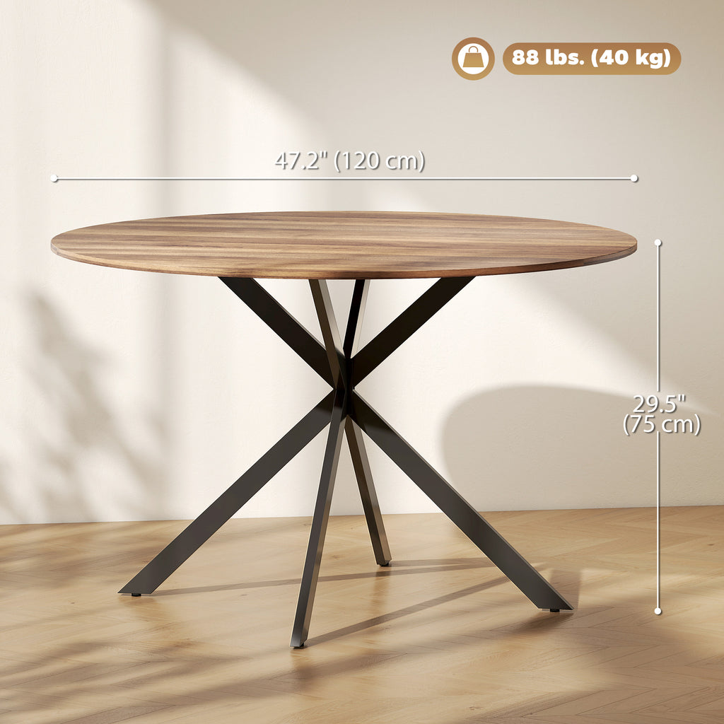  Industrial Dining Table with Steel Legs for Dining Room