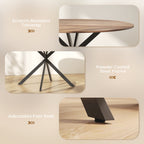  Industrial Dining Table with Steel Legs for Dining Room