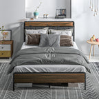 Robin Full Size Bed Frame with Charging Station